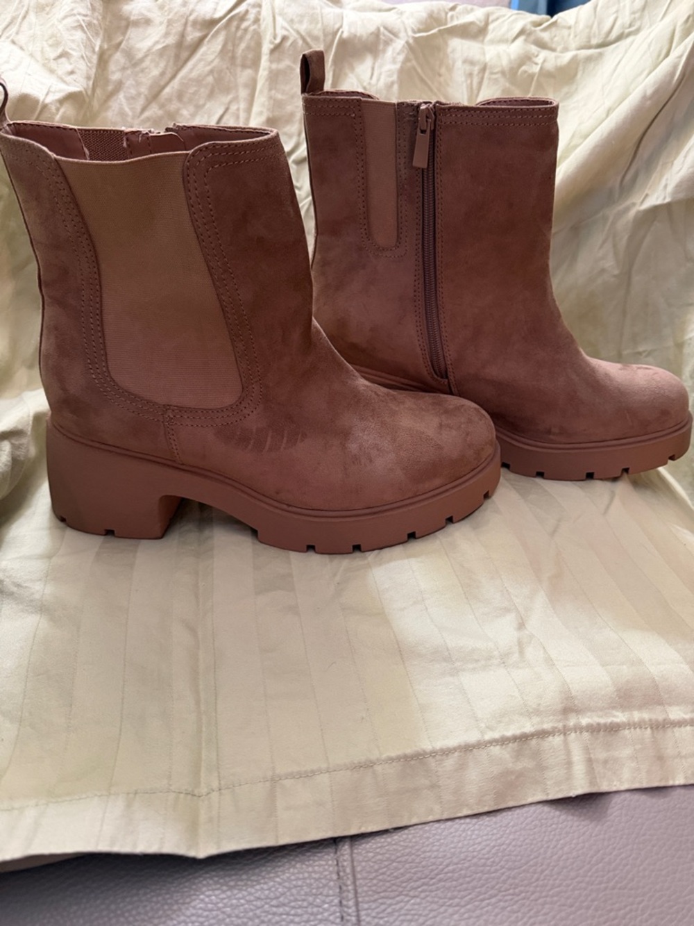 torrid tan Chunky Lug Chelsea Booties
